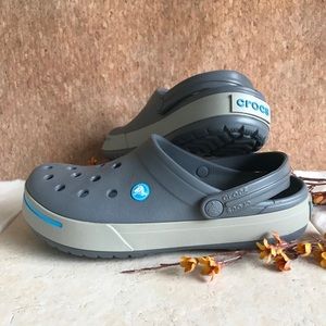 NEW CROCS Classic Crocband Grey and Blue